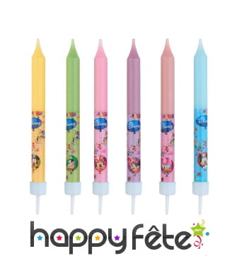 8 Bougies d'anniversaire Mickey Mouse