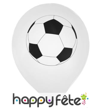 8 Ballons imprimé du dessin d'un ballon de foot