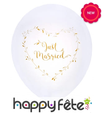 8 Ballons Just Married