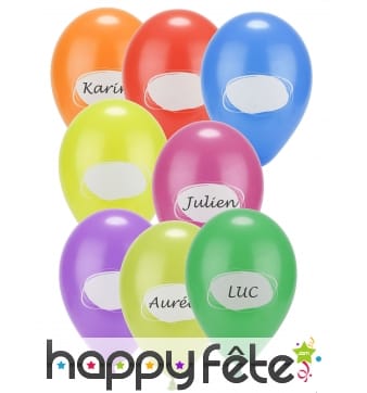 8 Ballons personnalisables