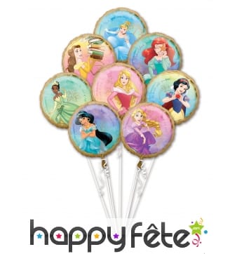 8 ballons Princesses Disney de 43 cm