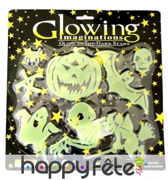 8 decos phosphorescentes d'halloween