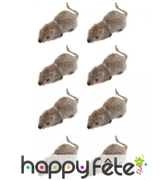 8 fausses souris de 5cm