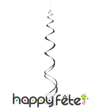 8 suspensions noires spirales de 66cm