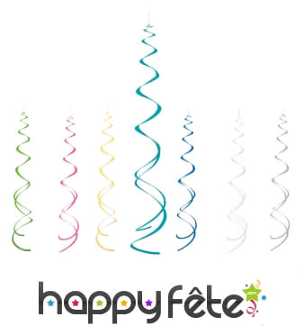 8 Suspensions spirales de 68cm