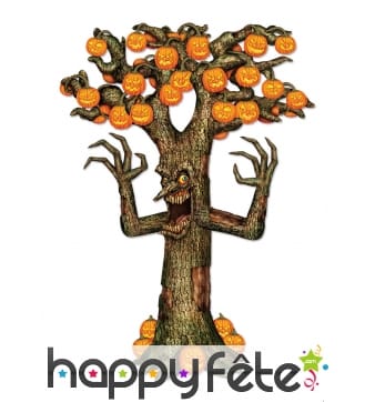 Arbre à citrouille, déco murale de 1,8m
