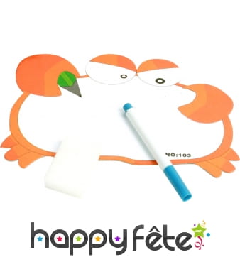 Ardoise avec éponge et feutre