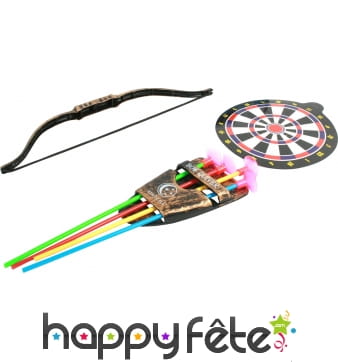 Arc à flèche avec 3 fleches style moyen âge