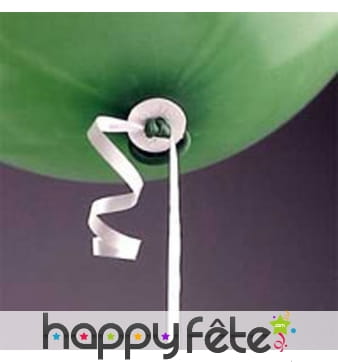 Attache ballon avec ruban bolduc