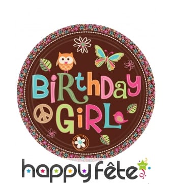 Assiettes birthday girl