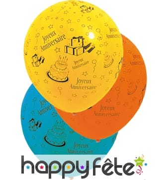 Assortiment de ballons anniversaire géant