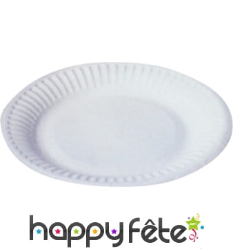 Assiettes en carton blanche