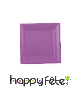 Assiettes en plastique carrées lavande