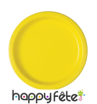 Assiettes jaunes en carton