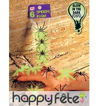 Araignees noires et phosphorescent