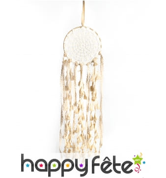 Attrape rêve ivoire de 15 x 50 cm