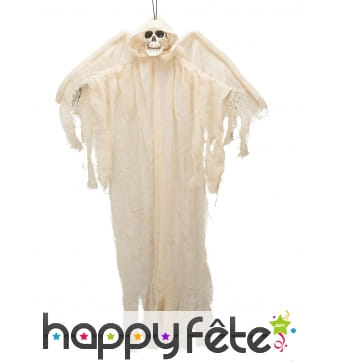 Ange squelette blanc à suspendre de 110cm