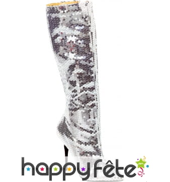 Bottes argent à paillettes