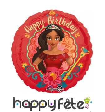 Ballon anniversaire d'Elena d'Avalor rond, 43 cm