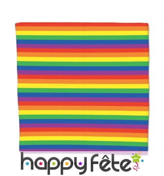 Bandana arc-en-ciel en tissu de 56 x 54.5 cm