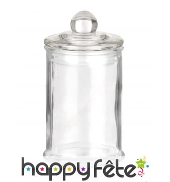 Bocal à friandises en verre de 12 x 6 cm