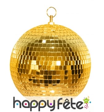 Boule à facettes dorée disco de 20cm