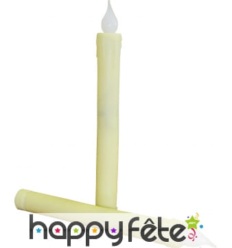 Bougies blanches a piles