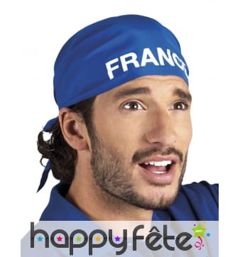 Bandana bleu imprimé France