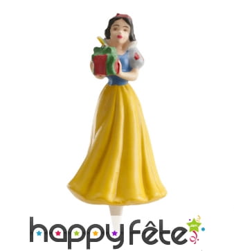 Bougie Blanche neige décorative