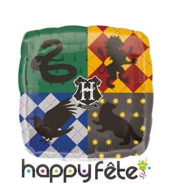 Ballon blasons Poudlard de 43cm de côté