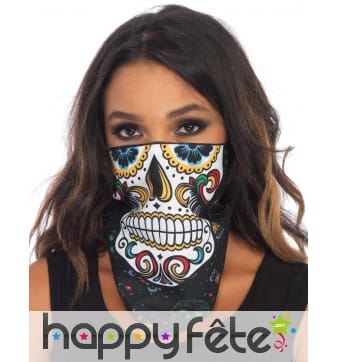 Bandana bouche squelette Dia de los muertos