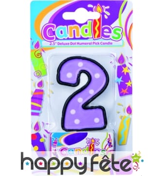 Bougie chiffre 2