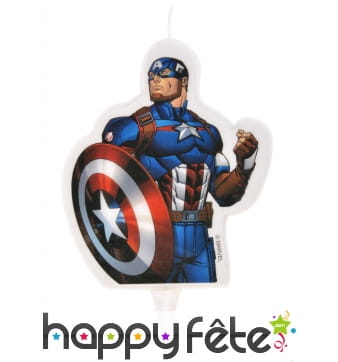 Bougie Captain America de 7,3cm