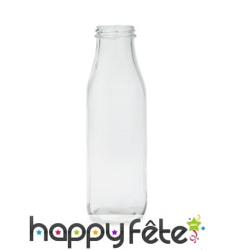 Bouteille candy bar en verre de 21cm