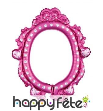 Ballon cadre de Princesses Disney rose, 53x63 cm