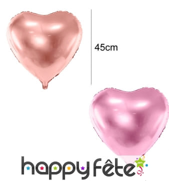 Ballon coeur de 45 cm en aluminium
