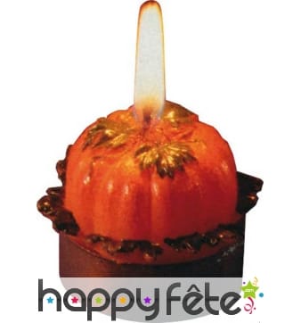 Bougie citrouille et support