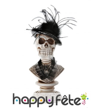 Buste crâne gothique de 27 cm