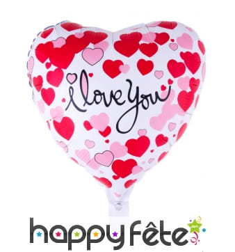 Ballon coeur I love you de 52cm