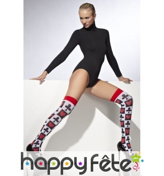 Bas carreaux jeux de carte