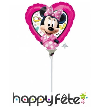 Ballon coeur Minnie Mouse de 23 cm