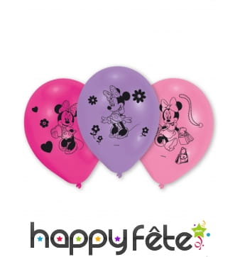 Ballons colorés Minnie Mouse, par 10
