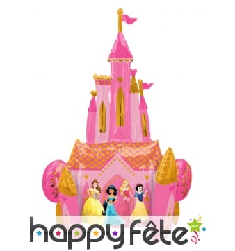 Ballon château princesses Disney recto verso