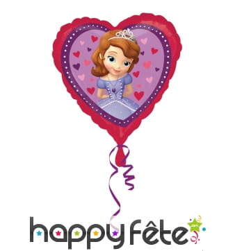 Ballon coeur princesse sofia