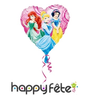 Ballon coeur princesses Disney