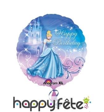 Ballon Cendrillon rond en aluminium