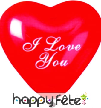 Ballons coeur rouge "I love you"