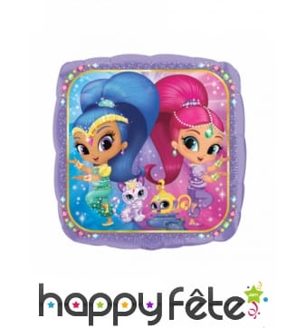 Ballon carré Shimmer et Shine, 48 x 73 cm