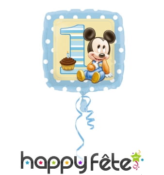 Ballon de bébé Mickey carré