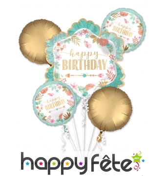 Bouquet de ballons Happy Birthday